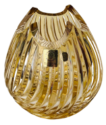 Color-cut crystal vase - Height 14cm