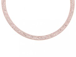 Náhrdelník z chirurgické oceli Scarlette s českým křišťálem Preciosa - broskvový