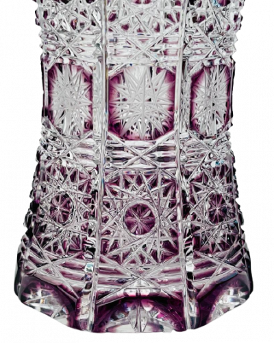 Color-cut crystal vase - Height 20cm