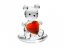 Skleněná figurka Medvěd se srdcem z českého křišťálu Preciosa