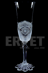 Cut crystal champagne glasses - set of 2pcs