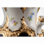 B-forma královsky modrá zlatá bronzová posetá květy - Konvička na mléko