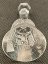 Cut crystal bell - Height 9cm