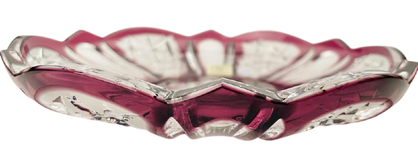 Broušený barevný talíř - Výška 3cm / Průměr 18cm