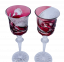 Engraved luxury wine glasses (Ruby) - set of 2pcs