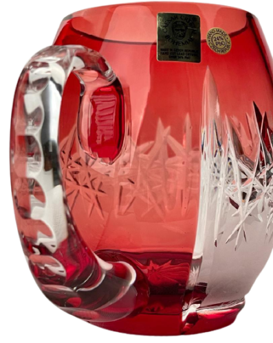 Broušený barevný půllitr - Výška 12cm/500ml