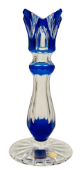 Barevný broušený svícen - Výška 18cm