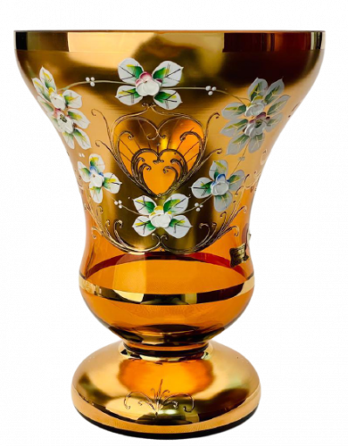 Vase decorated with high enamel - Height 25cm