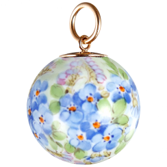 Porcelain Pendant BOULE FORGET ME NOT