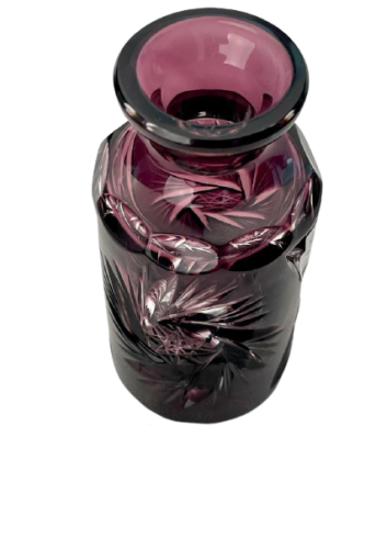 Barevně přejímaný broušený flakon - Výška 16cm