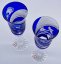 Copas de champán de lujo grabadas (azul) - juego de 2 unidades
