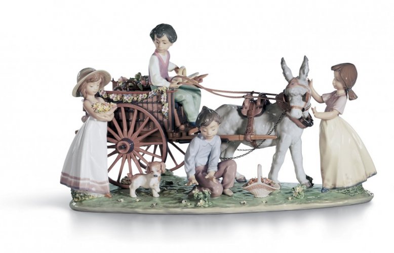 Enchanted Outing Children Sculpture. Limited Edition