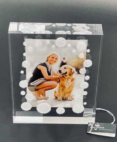 Marco de fotos hecho con elementos SWAROVSKI® 13cmx9cm