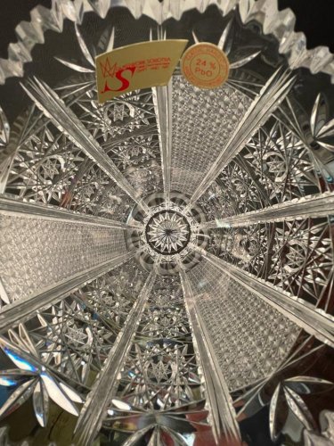 Jarrón de cristal tallado - Altura 25cm
