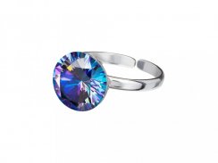 Stříbrný prsten Starry s kubickou zirkonií Preciosa - modrý