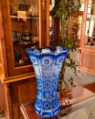 Broušená barevná váza - Výška 20cm