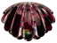 Broušená barevná mísa Mušle - Výška 10cm