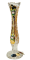 Gold-plated cut crystal vase - Height 21cm