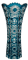 Color-cut crystal vase - Height 18cm