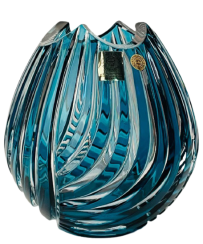 Color-cut crystal vase - Height 13cm