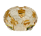 Gold-plated hand cut crystal ashtray - Height 3cm / Diameter 18cm