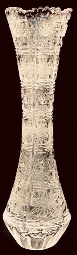 カットクリスタル製花瓶 - 高さ23cm