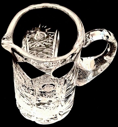 Cut crystal pitcher - miniature - Height 7cm