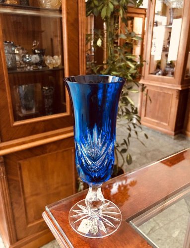Barevné broušená sklenice na šampaňské 1ks - Výška 18cm/150ml