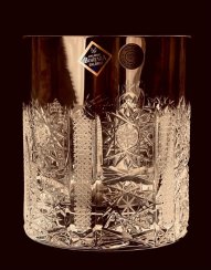 Cut crystal whiskey glasses - set of 6pcs - Height 10cm/330ml