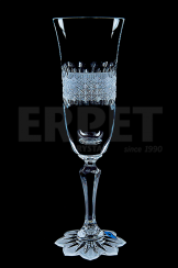 Cut crystal champagne glasses - set of 2pcs