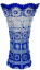 Broušená barevná váza - Výška 20cm