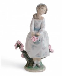 A Walk through Blossoms Girl Figurine