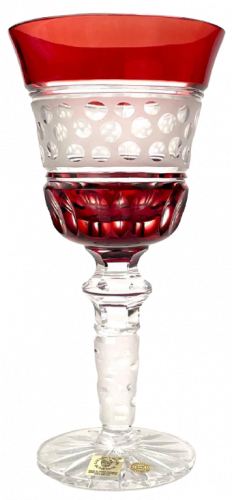 Color-cut crystal wine glass - 1pc - Výška 20cm/240ml
