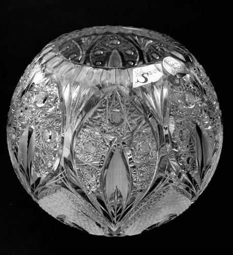 Jarrón de cristal tallado - Altura 17cm