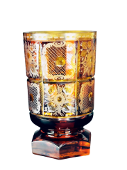 Váza Egermann - ambr-lazura s rytinou