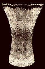 Jarrón de cristal tallado - Altura 18cm
