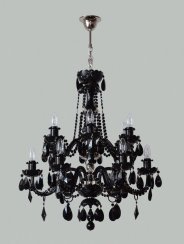 Lámpara de cristal 1740-6+6-NK Negra