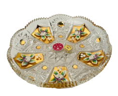 Cut crystal plate - small - Height 2cm