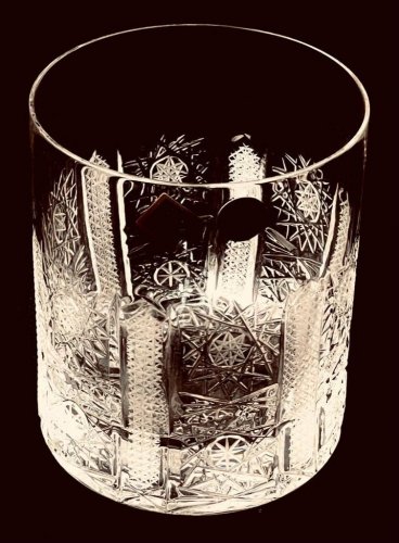 Cut crystal whiskey glasses - set of 6pcs - Height 10cm/330ml