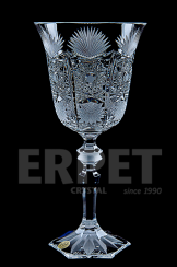 Copas de vino de cristal tallado de lujo - juego de 2 piezas