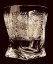 Vasos de whisky de cristal tallado - juego de 6 piezas - Altura 9cm/340ml