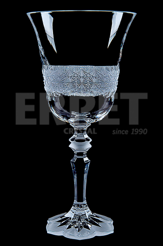 Cut crystal wine glasses - set of 2pcs
