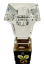 Broušený pozlacený svícen - Výška 25cm