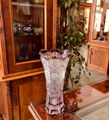 Color-cut crystal vase - Height 15cm