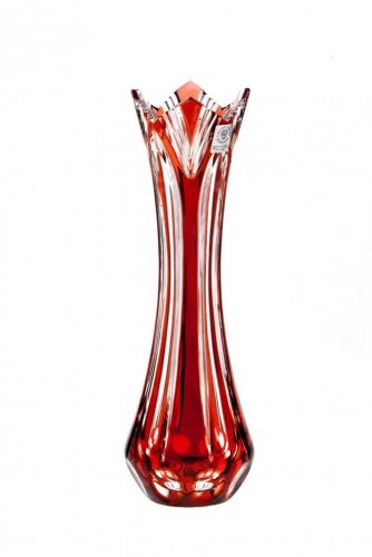 Color-cut crystal vase - Height 25cm