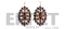 Gold-plated earrings with Czech garnet stone