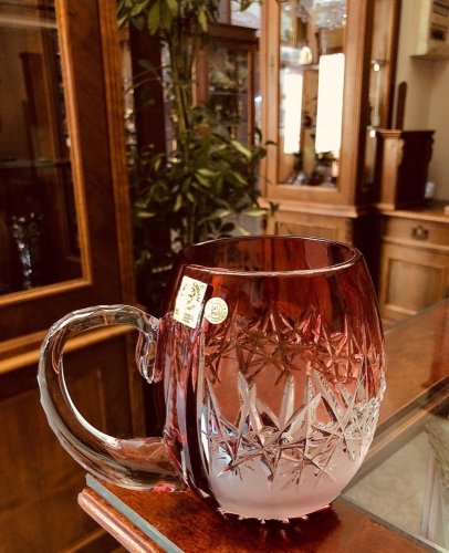 Broušený barevný půllitr - Výška 12cm/500ml