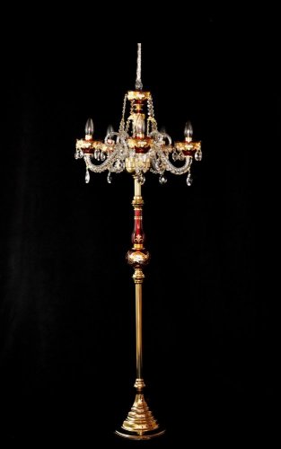 Křišťálová stojanová lampa AK-0659-5-SM Rubín