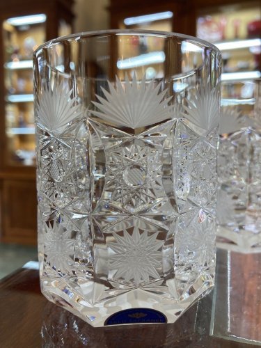Luxury cut crystal glasses - set of 2pcs