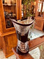 Broušená barevná váza - Výška 24cm